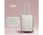 Slimbridge Luggage Suitcase Trolley Set Travel Lightweight 2pc 14"+20" White