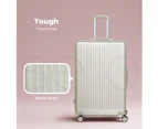 Slimbridge Luggage Suitcase Trolley Set Travel Lightweight 3pc 20"+24"+28" White - Black,White,Rose gold