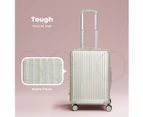 Slimbridge Luggage Suitcase Trolley Set Travel Lightweight 2pc 20"+28" White - Black,White,Rose gold