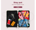Slimbridge Luggage Suitcase Trolley Set Travel Lightweight 2pc 20"+28" White - Black,White,Rose gold