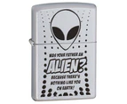 Zippo "Was your Father an Alien?" Genuine Chrome Finish Cigar Cigarette Lighter