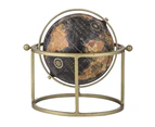 Amalfi World Globe Around the World Metal Educational Geographic Antique Globe Dia 28cm