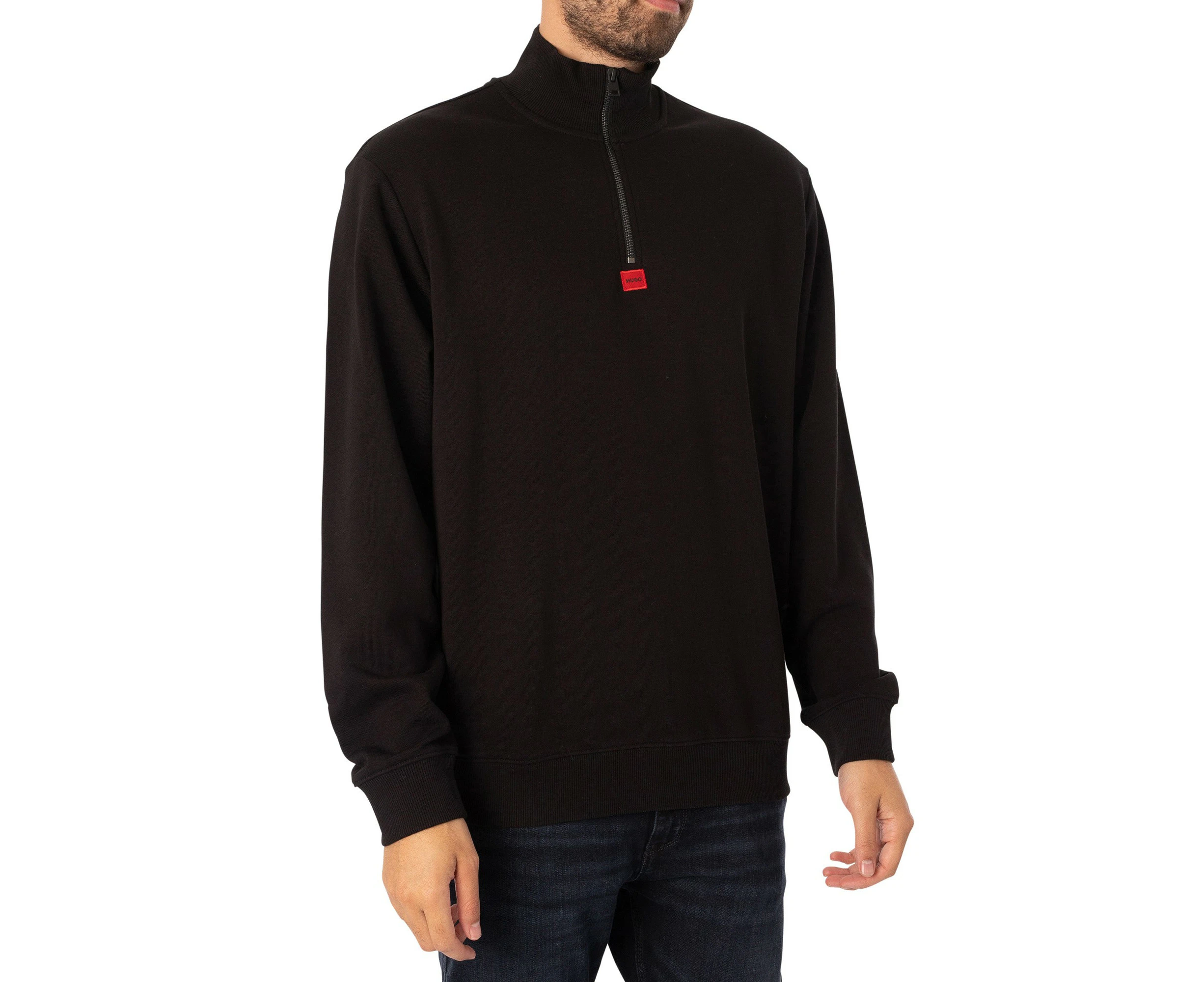 HUGO Men's Durty Zip Sweatshirt - Black