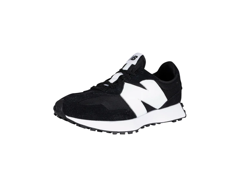 New Balance Men's 327 Big Logo Suede Trainers - Black