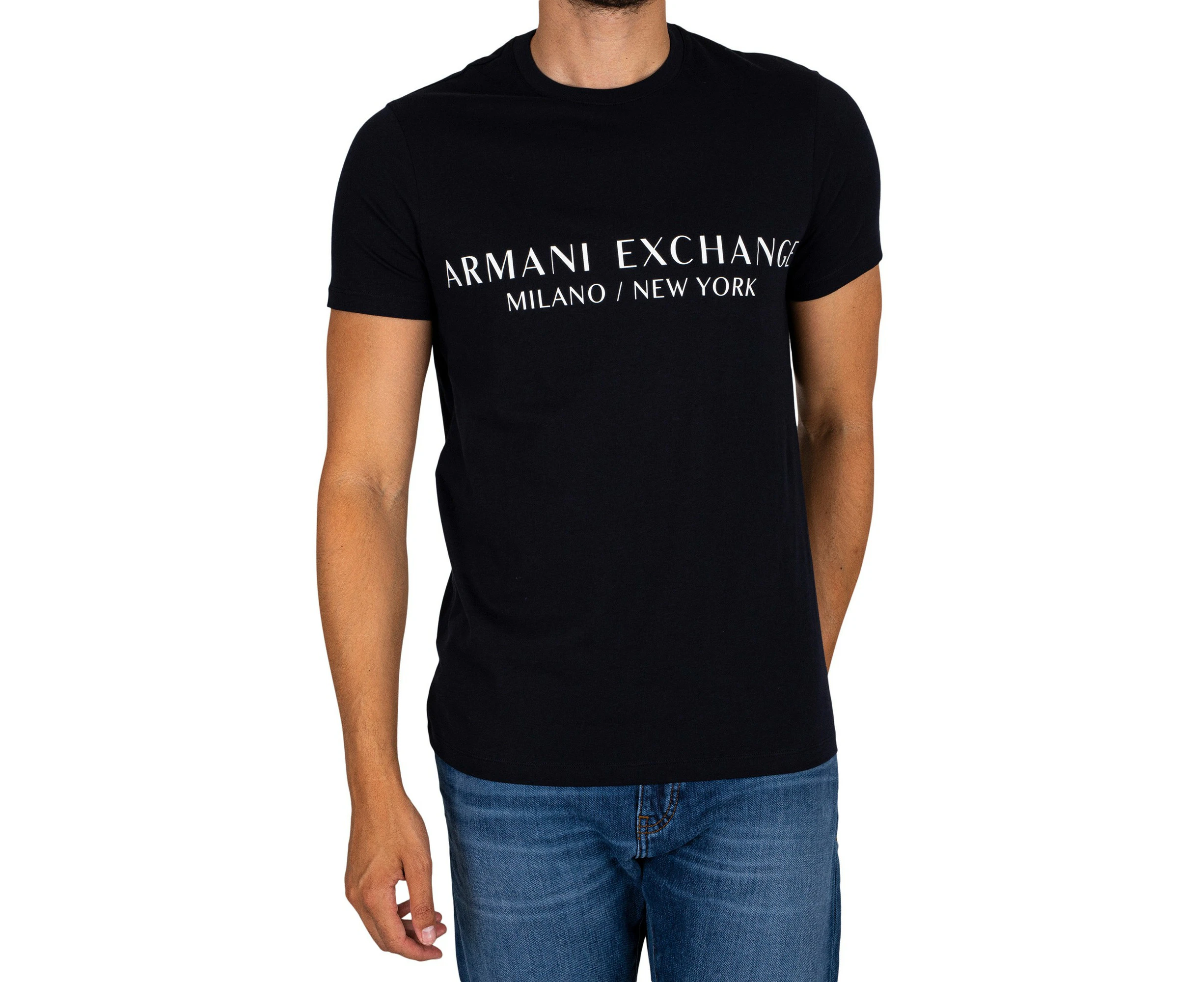 Armani Exchange Men's Printed Graphic T-Shirt - Blue