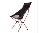 （Red）Aluminum Alloy Folding Camping Camp Chair Outdoor Hiking Chair