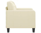 vidaXL Sofa Chair Cream 60 cm Faux Leather