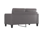 vidaXL 2-Seater Sofa Grey 140 cm Faux Leather