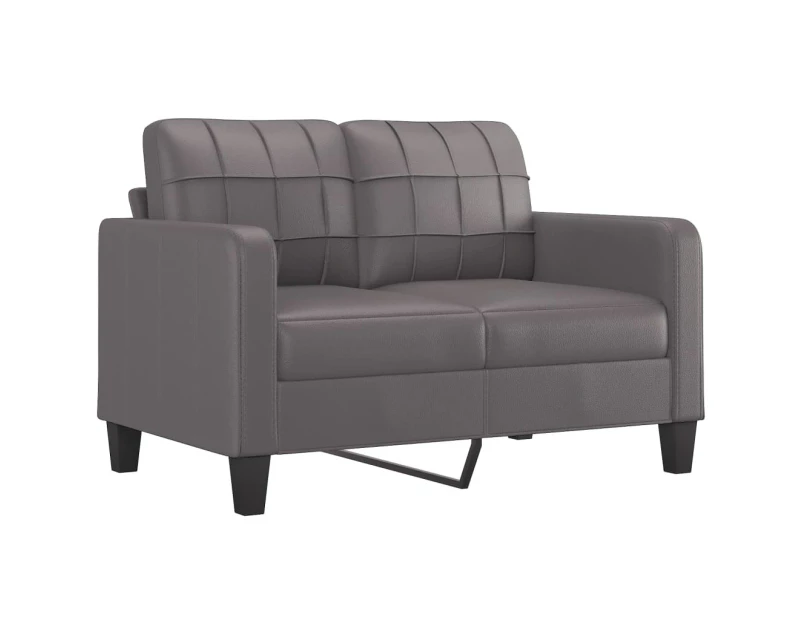 vidaXL 2-Seater Sofa Grey 120 cm Faux Leather