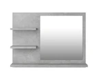 vidaXL Bathroom Mirror Concrete Grey 60x10.5x45 cm Engineered Wood