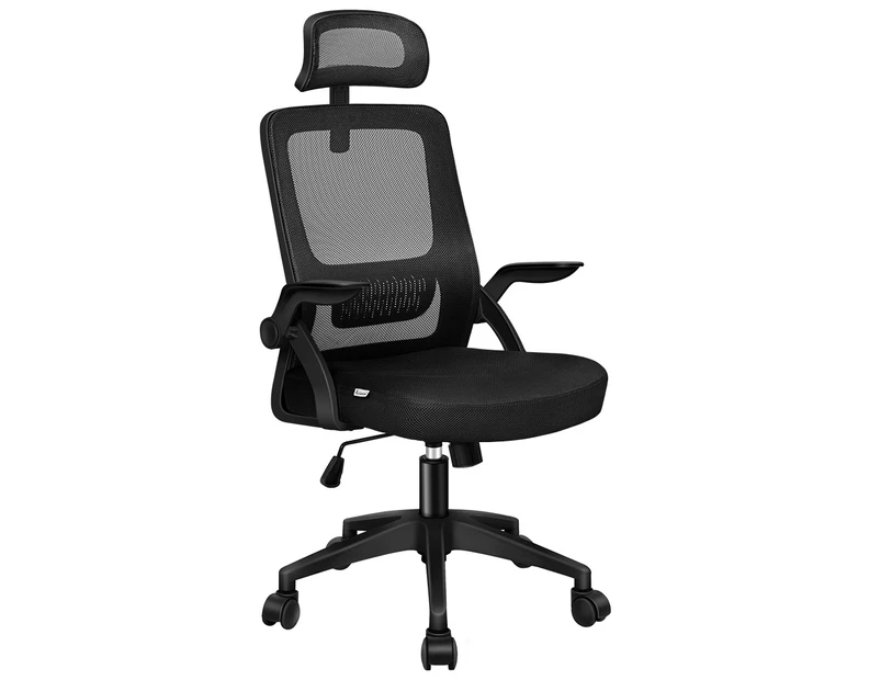 ALFORDSON Mesh Office Chair Tilt Executive Fabric Seat All Black