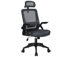 ALFORDSON Mesh Office Chair Tilt Executive Fabric Seat Dark Grey