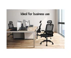 ALFORDSON Mesh Office Chair Tilt Executive Fabric Seat All Black