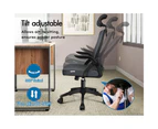 ALFORDSON Mesh Office Chair Tilt Executive Fabric Seat Dark Grey