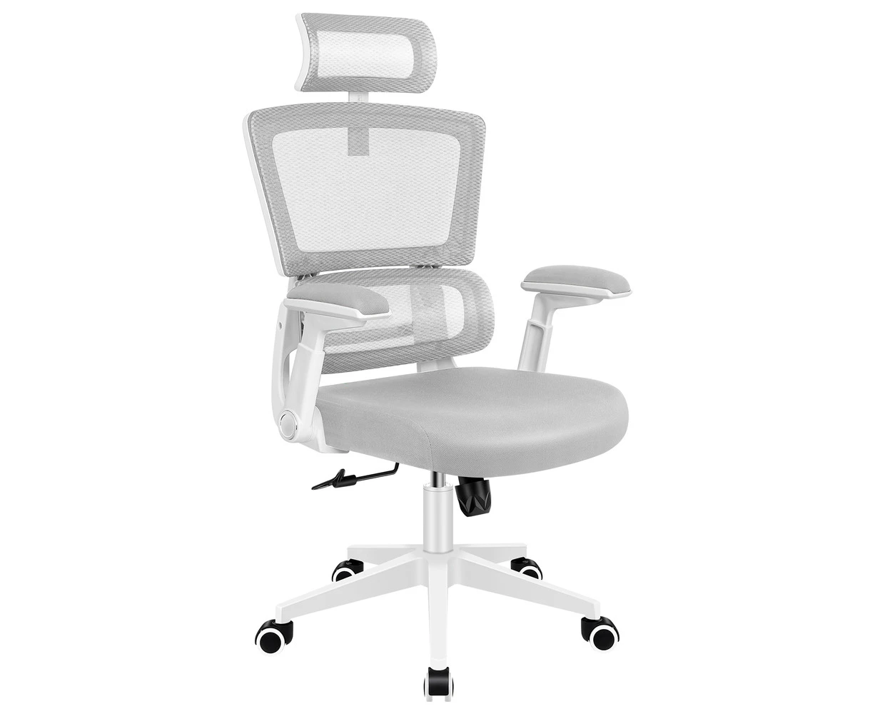 ALFORDSON Mesh Office Chair Ergonomic Seat White & Light Grey