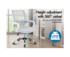 ALFORDSON Mesh Office Chair Executive White & Grey