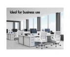 ALFORDSON Mesh Office Chair Executive White & Grey