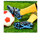 Soccer Shoes Kids Boys Professional Men Cleats Training Football Boots - Blue - Blue