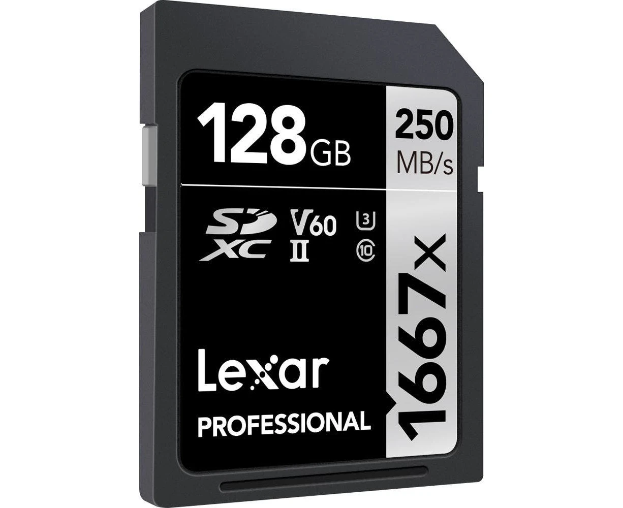 Lexar 1667x UHS-II SDXC SD Card - 128GB