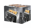 Baccarat The Toasty Slice 4 Slice Toaster Size 28.5X29.0X19.3cm in Black