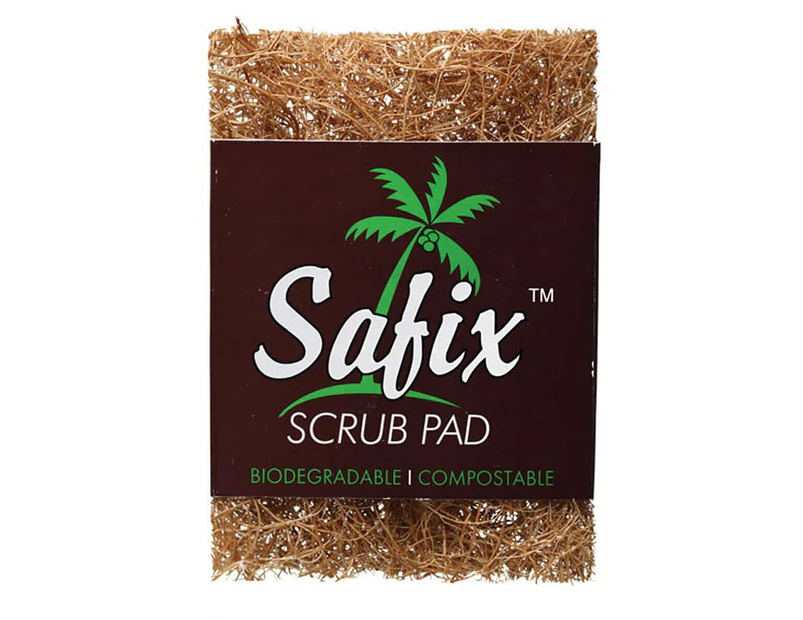 Safix Coconut Scrub Pad, Small - Biodegradable & Compostable - Safix