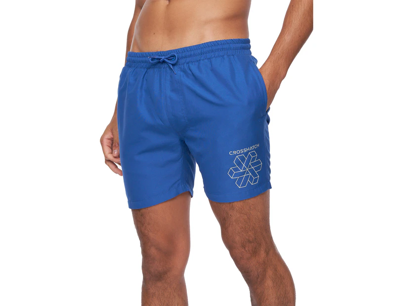 Crosshatch Mens Allred Swim Shorts (Blue) - BG1020