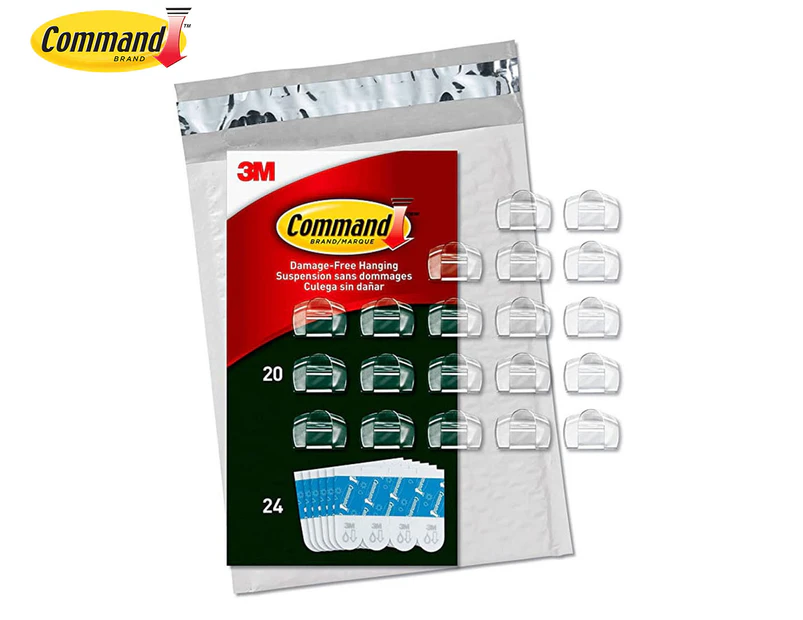 Command Outdoor Light Clips 20-Pack - Clear