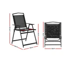 Gardeon Outdoor Chairs Portable Folding Camping Chair Steel Patio Furniture