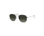 Ray-Ban Men's Hexagonal Flat Lens Sunglasses - Grey