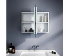 ELEGANT Bathroom Mirror Cabinet Vanity Wall Mirrored Cupboard White
