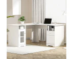 Artiss Corner Computer Desk Office Study Desks Table Drawers L-Shape Workstation