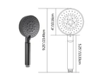 WELS Gooseneck Shower set 200mm Shower head 5-Mode Handheld head Shower mixer tap Top/Bottom Water Inlet Black