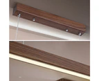 Krear 180CM Wooden Pendant Light Rectangle LED Strips Linear Lighting Dark Walnut Wood