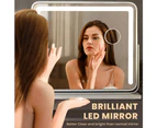 Simplus Tabletop LED Lighted Mirror Vanity Mirror with Lights Makeup Mirrors 60x52CM