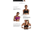 Women's Sports Bra Front Zipper High Impact Zipper Bra Wire-free Fitness Sports Bra (Gym) Running Yoga Bra (Breathable) Sleep Daily Corset-Purple