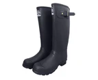 Woodland Unisex Quality Strap Wide Fit Wellington Boots (Navy Blue) - DF980