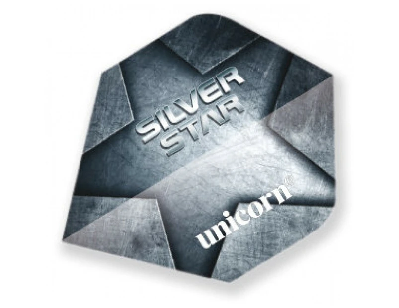 Unicorn Silver Star Dart Flight (Silver/White) - CS1757