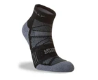 Hilly Mens Supreme Ankle Socks (Black/Grey Marl) - CS1732
