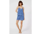 Debenhams Womens Meadow Viscose Pyjama Top (Bright Blue) - DH5630