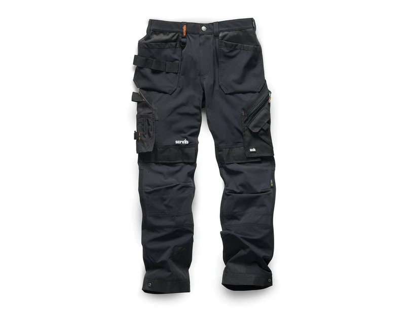 Scruffs Mens Pro Flex Plus Holster Pocket Trousers (Black) - RW8793