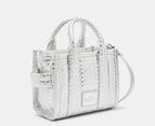 Marc Jacobs The Leather Mini Tote Bag - Silver/Bright White