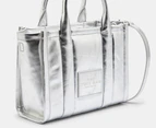 Marc Jacobs The Metallic Leather Small Tote Bag - Silver
