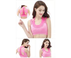 Sports bra fake two pieces shockproof yoga running double layer tank top double layer underwear breathable fitness bra-black
