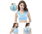 Sports bra fake two pieces shockproof yoga running double layer tank top double layer underwear breathable fitness bra-black