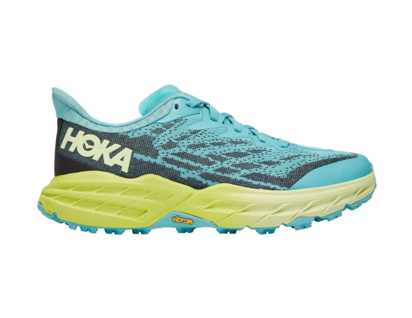 Hoka One One Women's Speedgoat 5 Trail Shoes (Coastal Shade/Green Glow)