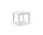 Santorini Outdoor 4 Seater Square Aluminium Dining Table with Santorini Chairs - Outdoor Dining Settings - White