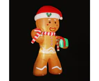 Jingle Jollys Christmas Inflatable Gingerbread Man 2.4M Illuminated Decorations