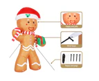 Jingle Jollys Christmas Inflatable Gingerbread Man 2.4M Illuminated Decorations