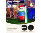 Jingle Jollys Christmas Inflatable Santa 1.6M Illuminated Decorations