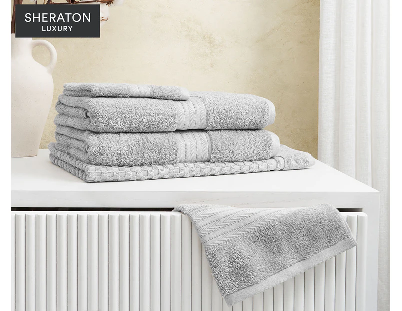 Sheraton Luxury Egyptian Cotton 5-Piece Towel Set - Dove Grey